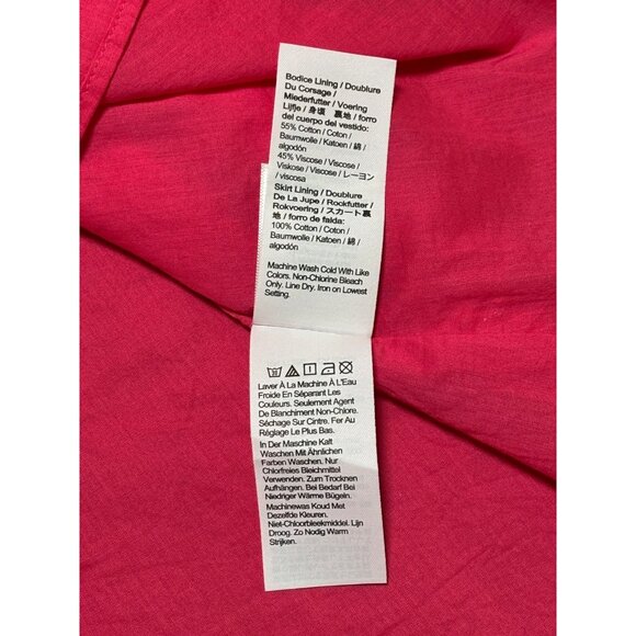 J Crew Fuchsia Pink Size 6 Sweetheart Neckline Long Sleeve Knee Length Dress - Picture 8 of 9